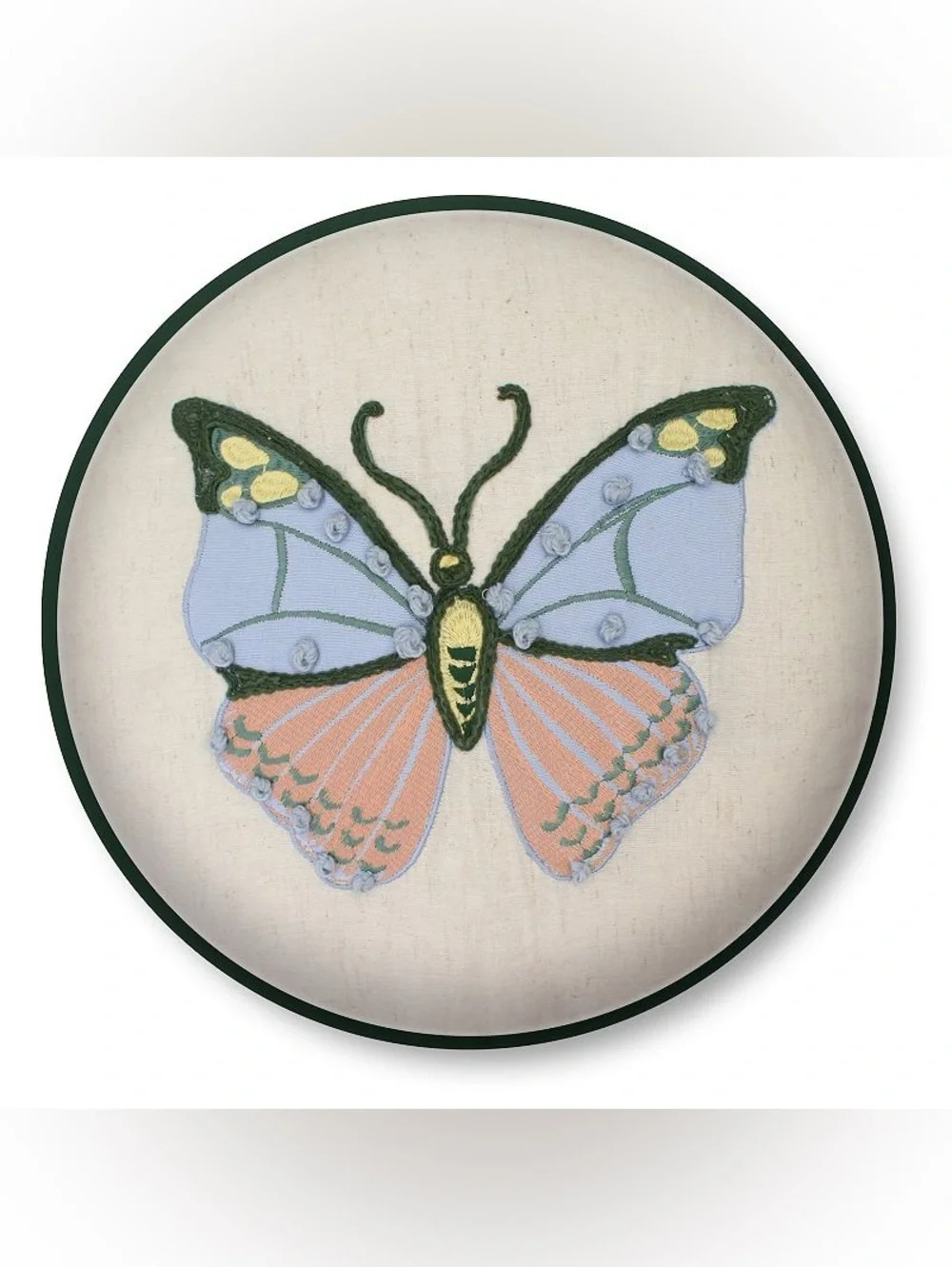 NWT Celebrate Together™ Spring Round Embroidery Butterfly 14-in. Pillow